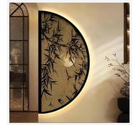 3D Wall Art Decoration, Wall Sculptures, Art to Hang On The Wall with LED Light, Wall Art Decoration Lamp, Traditional Chinese Paint to Hang On The Wall (120x60cm/47.2x2