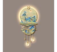 3D Wall Art LED Decor, Modern Lighted Landscape Mural with Pine & Moon Design for Living Room, Bedroom, Entryway