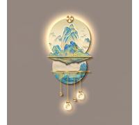 3D Wall Art LED Decor, Modern Lighted Landscape Mural with Pine & Moon Design for Living Room, Bedroom, Entryway