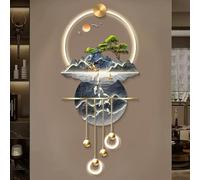 3D Wall Art - Modern Wall-Mounted LED Sculpture for Living Room and Bedroom, Illuminated Landscape Hanging Decor