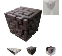 3D Wall Art Optical Illusion Corner Wall Decal, Impossible Corners, 3D Stereoscopic Cube Sticker, Removable Peel and Stick Art That Reshapes Reality, for Living Room, Office, Gallery Space (A-Color)