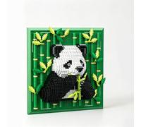 3D Wall Art Panda Building Block Set, 2448 PCS 3D Micro Animal Construction Bricks Model Toy, Creative Panda Wall Art Architecture Building Kit, Gifts for Adults and 16+Teens