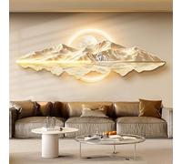 3D Wall Art with LED Light, Acrylic & Crystal Porcelain Landscape Design for Home Decor - Plug-in Power Supply, 100 x 35 cm