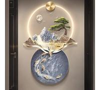 3D Wall Art with LED Lighting, Modern Landscape Sculpture for Foyer, Entrance, and Hallway Decoration
