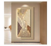 3D Wall Art with LED Lights, Handmade Wall Sculpture, Modern Lighted Wall Decor for Corridor or Entrance, 100x50cm/39.4x19.7in, Unique Wall Hanging Decoration
