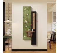 3D wall art with lights Retro Sandstone Decor, Modern Sculptures, Power Supply Relief LED Decorative Painting for Home, Office, Entry(Green,39.4x13in)