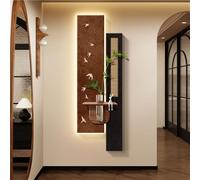 3D wall art with lights Retro Sandstone Decor, Modern Sculptures, Power Supply Relief LED Decorative Painting for Home, Office, Entry(Brown,39.4x13in)
