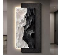 3D Wall Art with Warm LED Light, Plug-in Power Supply Decorative Painting for Entryway and Corridor