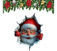 3D Wall-Breaking Santa Claus Sticker, Christmas Creative Wall Sticker, Winter Christmas Decorations for Refrigerators, Bedrooms, and Home Christmas Party Decorations (1)