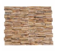 Vidaxl 3D Wall Cladding Panels 10 Pcs 1.08 M² Solid Teak Wood Wall Claddings