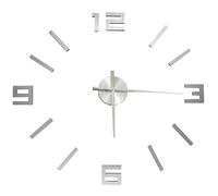 vidaXL 3D Wall Clock Modern Design Silver 100 cm XXL