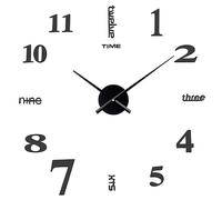 3D Wall Clock Frameless DIY Self-adhesive Waterproof Analog Modern Silent Clocks Battery Powered Decorative Clock Very Large Wall Clocks No Battery
