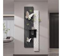 3D Wall Decoion Painting with Led Light,Creative Wall Sculptures Painting with Glass Vase and Fake S,Plug-in Power Supply Decor,Hallway L Hanging Mural(a,50 * 50cm/9.7 * D 35 * 100cm/13.8 * 39.4in