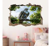 3D Wall Decor, Owl Removable Wall Sticker Room Forest Birds Waterproof Mural Decals Wall Hole Decal for Girls Bedroom Nursery Decoration Wallpaper Wedding Decor