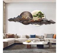 3D Wall Decor with Light Art, Modern Home Landscape Sculpture, Plug-in Power Supply for Entrance and Hallway