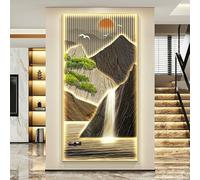 3D Wall Decor with Light - Modern Landscape Wall Sculpture for Home Entrance and Corridor Decoration, Plug-In Power Supply for Easy Installation