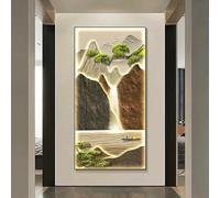 3D Wall Decor with Light - Modern Landscape Wall Sculpture for Home Entrance and Corridor Decoration, Plug-In Power Supply for Easy Installation