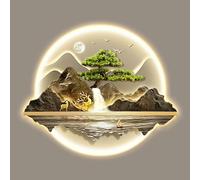 3D Wall Decoration, Modern Wall Apply with Remote Control, Cozy Green Pine Wall Pend