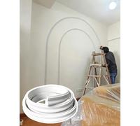 3D Wall Moulding Arch Kit 10 20 30 40 50 ft, Premade Curved Opening Insert Shrip for Room Hallway, Paintable Drywall Decoration Trim(W1.5cm(5/8"),2m(6.5ft))
