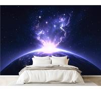 3D Wall Mural 365x254cm Silk Wallpaper Earth View Night Photo Picture Wall Covering Murals Home Decorations for Bedrooms Living Room Posters (Non-Self-Adhesive)