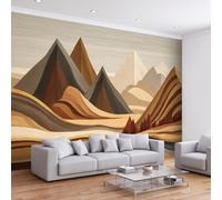 3D Wall Mural Abstract Desert Hills Earth Tone Photo Wallpaper, Non-Woven Wall Mural, Decoration Poster Picture Design Modern Mural 300 x 210 cm for Kids Kindergarten