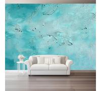 3D Wall Mural Abstract Texture Print Photo Wallpaper, Luxury Non-Woven Wall Mural Decoration Poster Picture Design Modern Turquoise Blue 200 X 140 Cm Wallpaper Living Room Bedroom Office