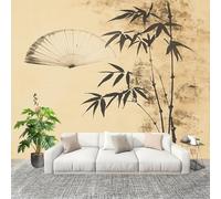 3D Wall Mural Art Wall Decor Removable Wallpaper Chinese Calligraphy and Ink Painting Modern Non-Woven Fabrics Easy to Clean Mural Beige Murals for Classroom Bathroom Apartment 350x256cm