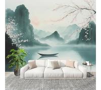 3D Wall Mural Art Wall Decor Removable Wallpaper Dreamy Landscape Reflections Modern Non-Woven Fabrics Easy to Clean Mural Light-Colored Murals for Classroom Bathroom Apartment 400x280cm