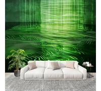 3D Wall Mural Art Wall Decor Removable Wallpaper Ink Ecology Laboratory Modern Non-Woven Fabrics Easy to Clean Mural Green Murals for Classroom Bathroom Apartment 300x210cm
