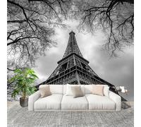 3D Wall Mural Art Wall Decor Removable Wallpaper Tower in The Woods Modern Non-Woven Fabrics Easy to Clean Mural Grey Murals for Classroom Bathroom Apartment 250x175cm
