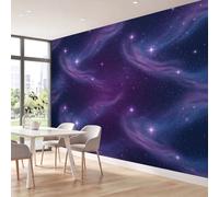 3D Wall Mural Cosmic Fantasy Print Starry Sky Nebula Stars Outer Space Photo Wallpaper, Non-Woven Mural Decoration Poster Picture 200 x 140 cm Wallpaper for Living Room Kids Bedroom