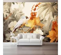 3D Wall Mural Modern Bird Plants Elegance Non Woven Photo Wallpaper, Colorful Wall Mural, for Bedroom Living Room Decoration 400 x 280 cm (W x H), Covering up Stains and Blemishes
