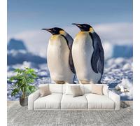 3D Wall Mural Photo Wallpaper Animal Cute Penguin Non-Woven Wall Mural Animal Decoration Poster Picture Modern 400x280 cm Wallpaper for livingroom Kids Bedroom