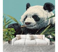 3D Wall Mural Photo Wallpaper Animal Giant Panda Pattern Non-Woven Wall Mural Black and White Decoration Poster Picture Modern 300x210 cm Wallpaper for livingroom Kids Bedroom