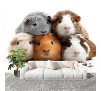 3D Wall Mural Photo Wallpaper Animal Guinea Pig Pattern Non-Woven Wall Mural Cute Decoration Poster Picture Modern 250x175 cm Wallpaper for livingroom Kids Bedroom