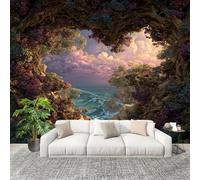 3D Wall Mural Photo Wallpaper Fantasy Heart Shaped Jungle Non-Woven Wall Mural Sea View Decoration Poster Picture Modern 400x280 cm Wallpaper for livingroom Kids Bedroom