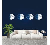 3D Wall Mural Photo Wallpaper Minimalist Lunar Eclipse Pattern Non-Woven Wall Mural Dark Blue Decoration Poster Picture Modern 200x140 cm Wallpaper for livingroom Kids Bedroom