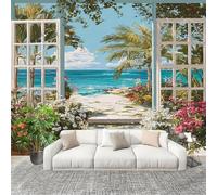 3D Wall Mural Photo Wallpaper Painted Seaside Scenery Non-Woven Wall Mural Ocean View Decoration Poster Picture Modern 400x280 cm Wallpaper for livingroom Kids Bedroom