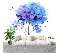 3D Wall Mural Photo Wallpaper Simple Watercolor Orchid Non-Woven Wall Mural Purple Decoration Poster Picture Modern 350x256 cm Wallpaper for livingroom Kids Bedroom