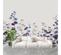 3D Wall Mural Photo Wallpaper Watercolor Simple Florals Non-Woven Wall Mural White Decoration Poster Picture Modern 200x140 cm Wallpaper for livingroom Kids Bedroom