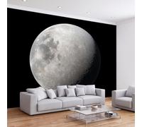 3D Wall Mural Space Moon Photo Wallpaper, Sci-Fi Astronomy Non-Woven Wall Mural, Decoration Poster Picture Design Modern Mural 200 x 140 cm for Kids Kindergarten