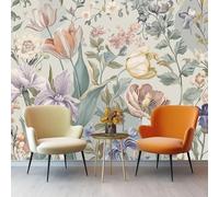 3D Wall Mural Strange Gorgeous Iris Plants Flowers Non-Woven Wall Mural Decoration for Living Room Kids Bedroom 250 x 175 cm Photo Poster Wallpaper Easy to Install Colorful Background Theme Wallpaper