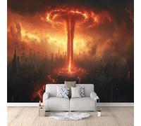 3D Wall Murals Cloud Lightning, Large Pattern Wallpaper Murals Doomsday World 400X280Cm Indoor Photomurals Modern Decorative Art Bedroom Living Room Background Quick Installation