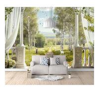 3D Wall Murals for Bedrooms Scenery of Forest Birch Animals Deer Outside The Window 100x70cm Mural Art Decals Home DIY Decor Office Decorations