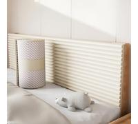 3D Wall Padding Self-Adhesive - Anti-Collision Upholstered Wall Panels for Headboard, Bedroom, Nursery & Home Décor, Peel and Stick Foam Cushion (Off-white, 20 * 200CM)