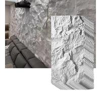 3D Wall Paneling, Artificial Stone Veneer Panels for Indoor/Outdoor, DIY Waterproof PU Texture Wallpaper for Decorative Use