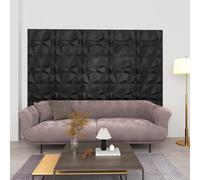 vidaXL 3D Wall Panels 12 Pcs 50X50cm Diamond Black 3 M²
