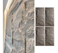 3D Wall Panels for Modern Decor, Faux Stone PU Paneling for Indoor Outdoor Accent Walls, Easy Install Durable Wall Covering