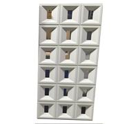 3D Wall Panels, Lightweight PU Brick Design, Sound Absorbing, Heat Resistant for Home Office Mall, Double Sided or Single Sided