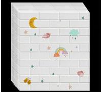 3D Wall Panels Peel and Stick Backsplash, Waterproof Faux Brick Foam Wall Tiles, Self Adhesive Wallpaper for Home Interior Decor,